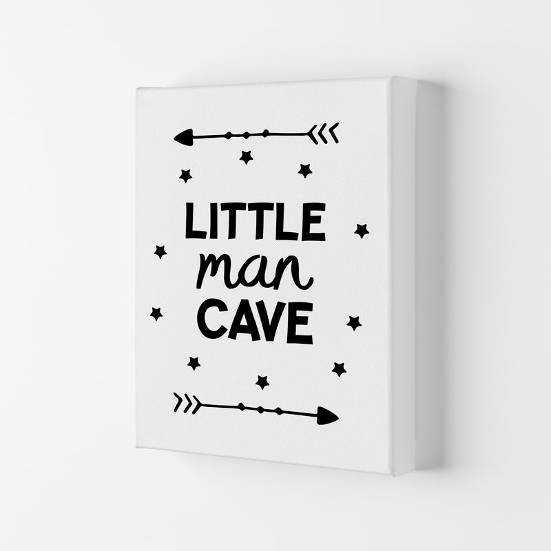 Little Man Cave Black Arrows Framed Nursey Wall Art Print Canvas