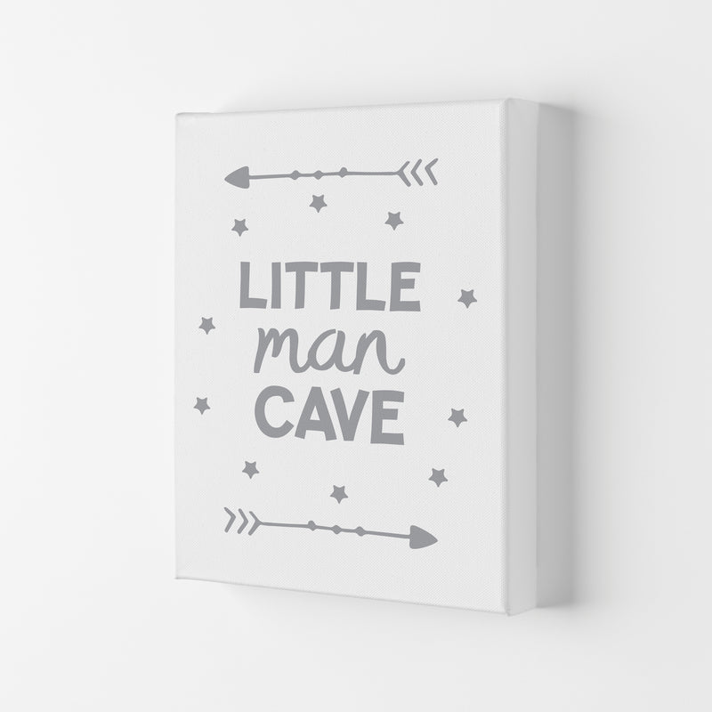 Little Man Cave Grey Arrows Framed Nursey Wall Art Print Canvas