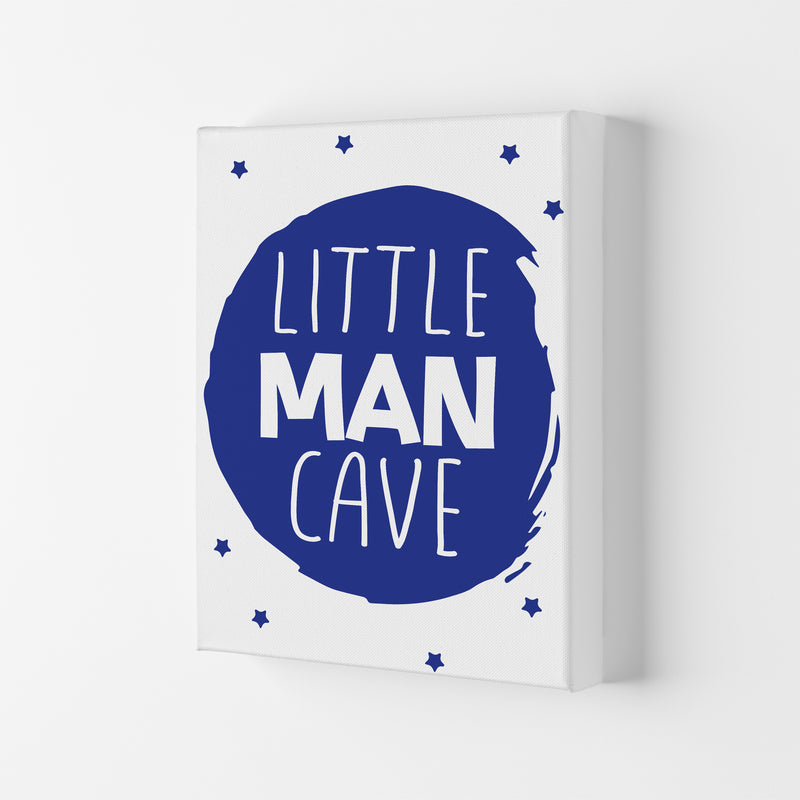 Little Man Cave Navy Circle Framed Nursey Wall Art Print Canvas