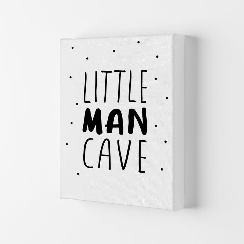 Little Man Cave Black Dots Framed Nursey Wall Art Print Canvas