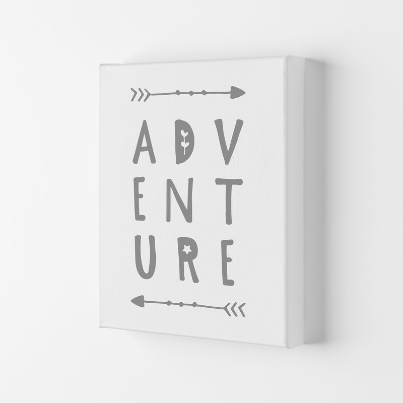 Adventure Grey Framed Typography Wall Art Print Canvas