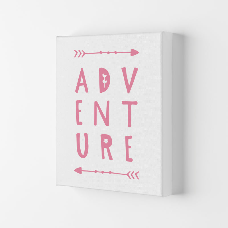 Adventure Pink Framed Typography Wall Art Print Canvas