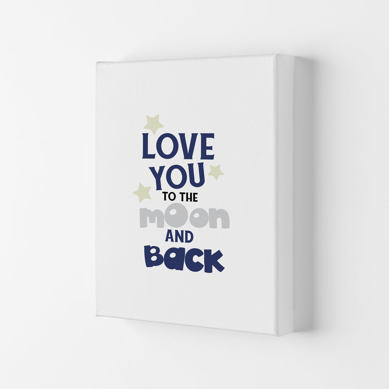Love You To The Moon And Back Framed Typography Wall Art Print Canvas