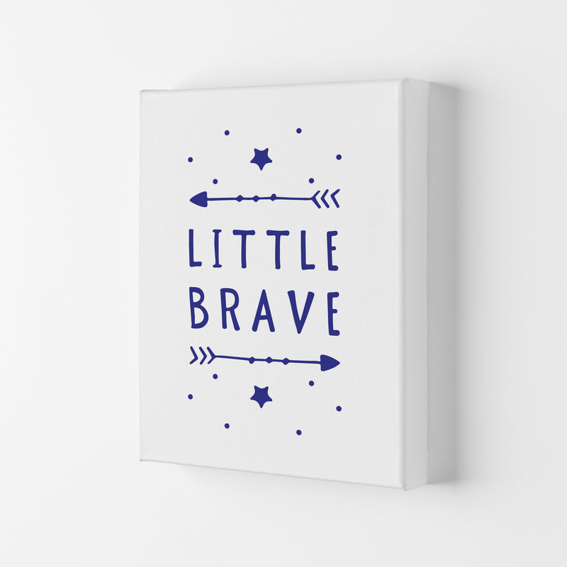 Little Brave Navy Framed Typography Wall Art Print Canvas