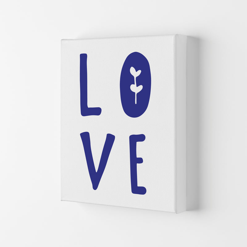Love Navy Framed Typography Wall Art Print Canvas