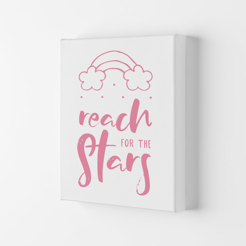 Reach For The Stars Pink Modern Print Canvas