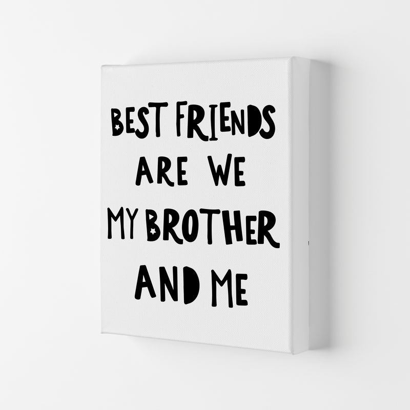 Brother Best Friends Black Framed Typography Wall Art Print Canvas