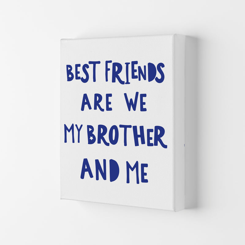 Brother Best Friends Navy Framed Nursey Wall Art Print Canvas