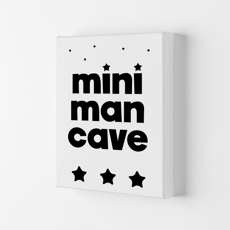 Mini Man Cave Black Framed Nursey Wall Art Print Canvas