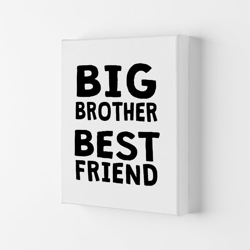 Big Brother Best Friend Black Framed Typography Wall Art Print Canvas