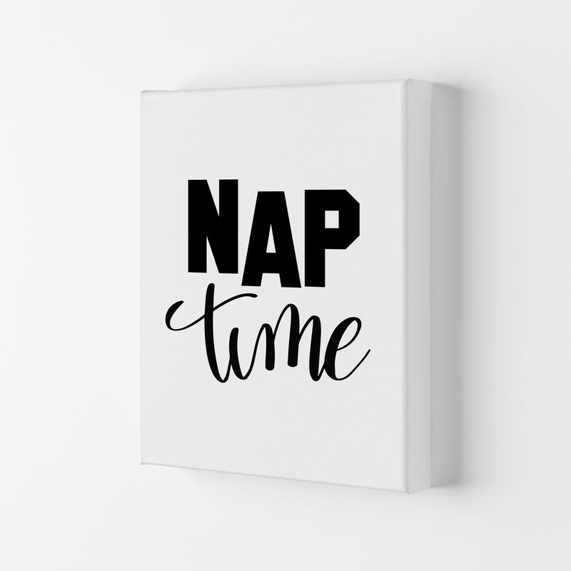 Nap Time Black Framed Typography Wall Art Print Canvas