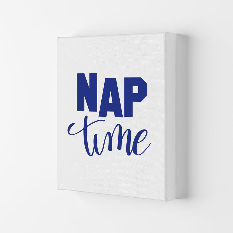 Nap Time Navy Framed Typography Wall Art Print Canvas