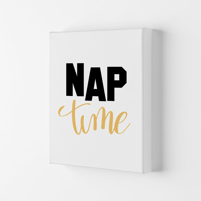 Nap Time Black And Mustard Framed Typography Wall Art Print Canvas