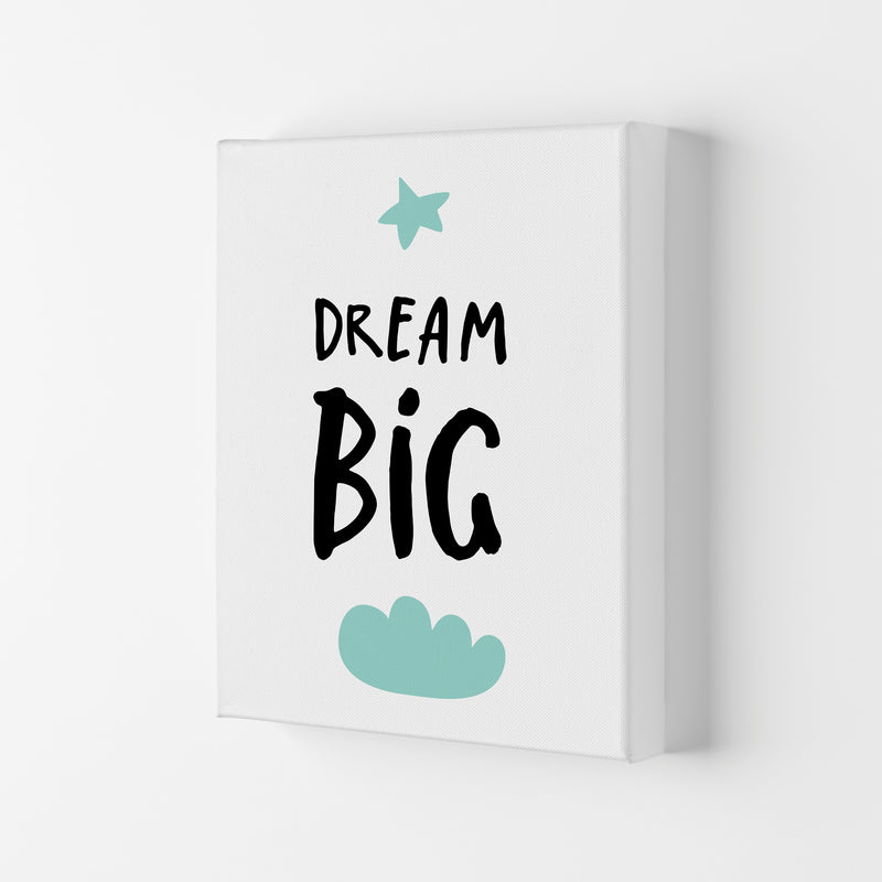 Dream Big Mint Cloud Framed Typography Wall Art Print Canvas