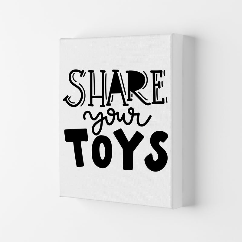 Share Your Toys Framed Nursey Wall Art Print Canvas