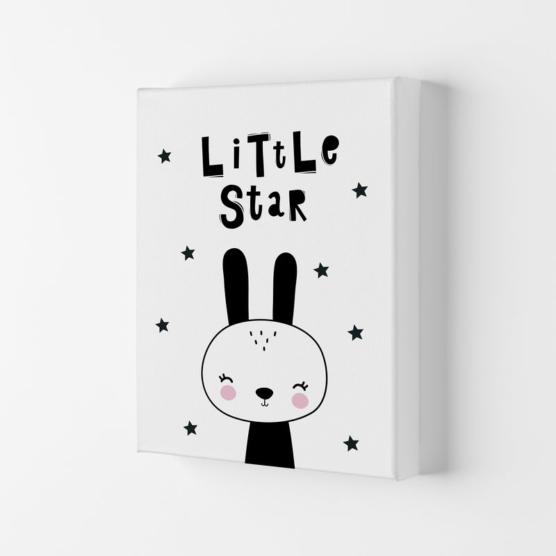 Little Star Bunny Framed Nursey Wall Art Print Canvas
