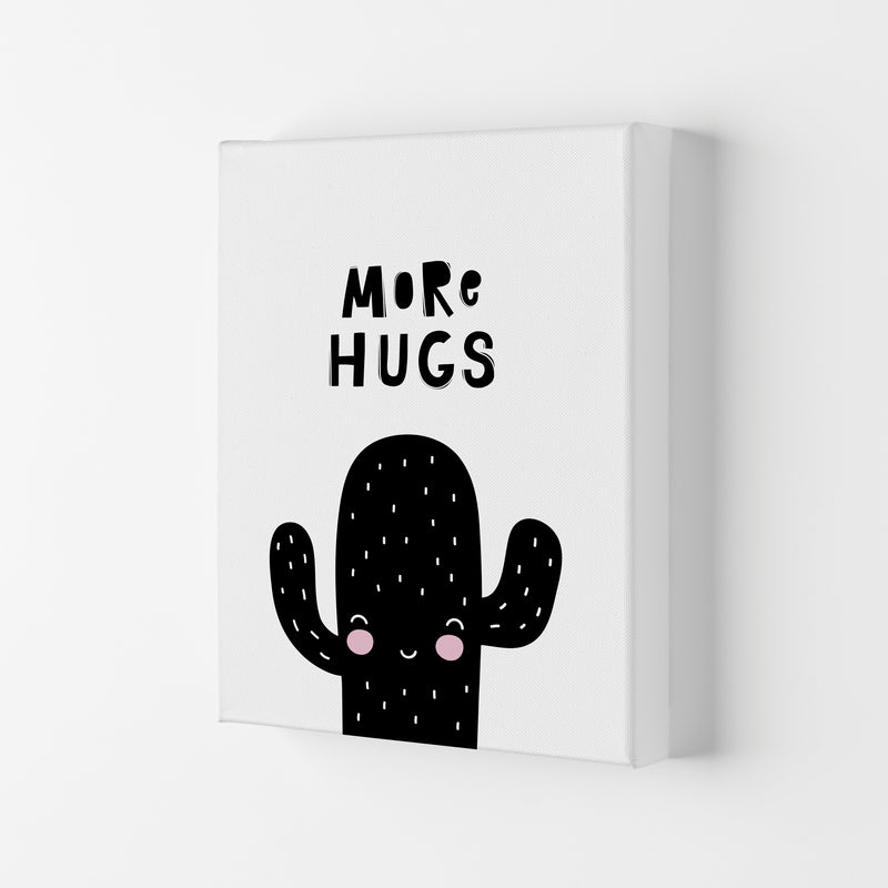 More Hugs Cactus Framed Typography Wall Art Print Canvas