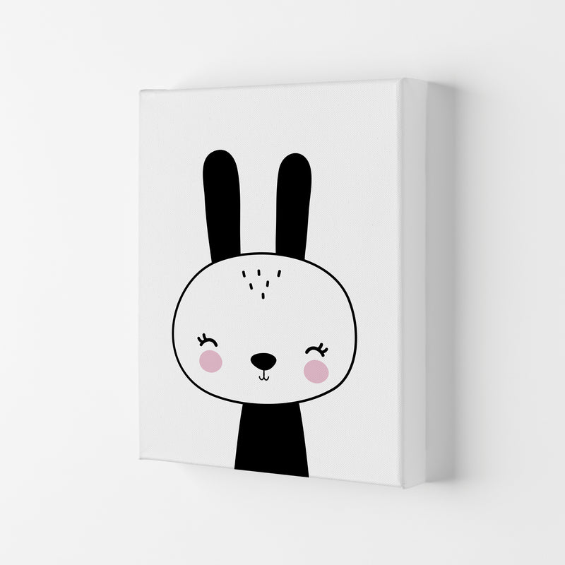 Black And White Scandi Bunny Modern Print Animal Art Print Canvas