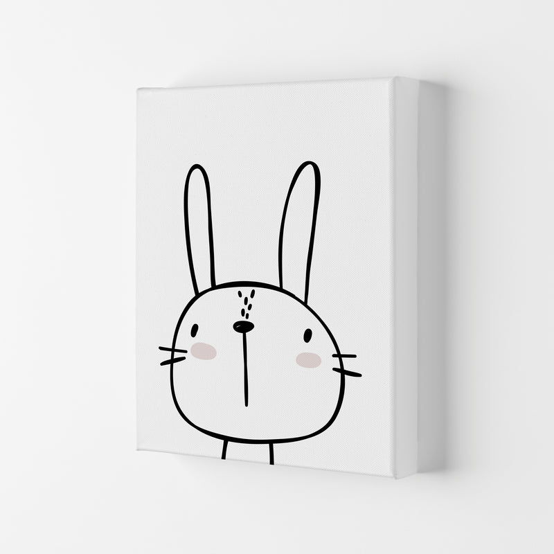 White Bunny Modern Print, Animal Art Print Canvas