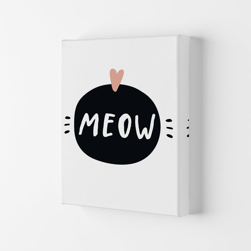 Meow Framed Typography Wall Art Print Canvas