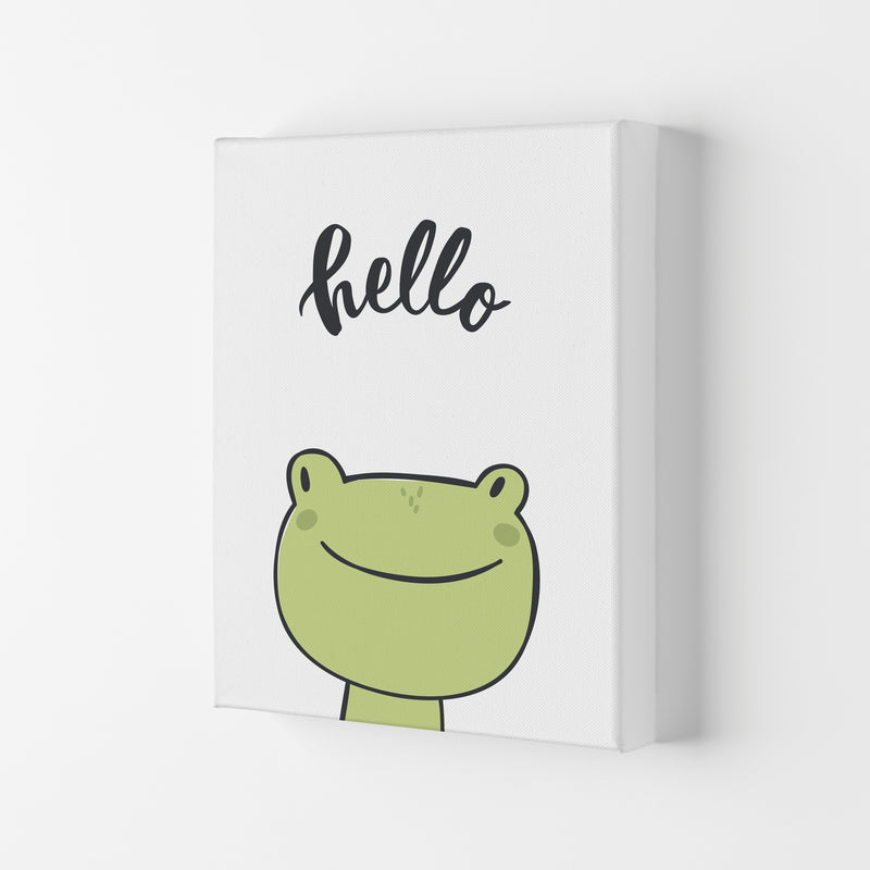 Hello Frog Modern Print Animal Art Print Canvas