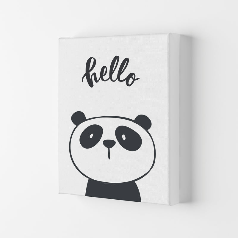 Hello Panda Modern Print Animal Art Print Canvas