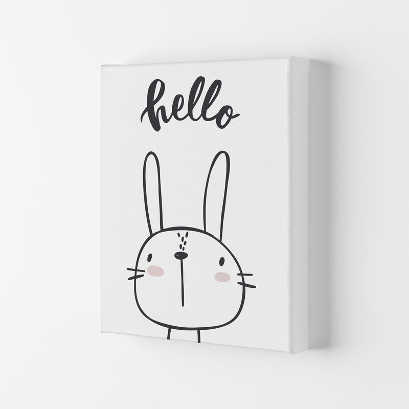 Hello Bunny Modern Print Animal Art Print Canvas