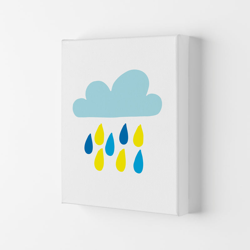 Blue Rain Cloud Modern Print Canvas