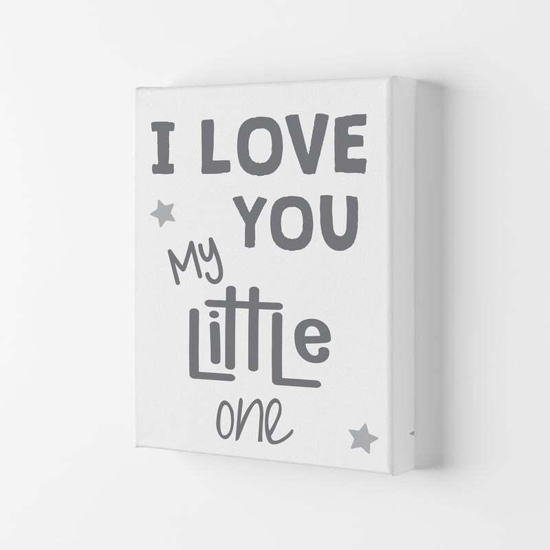 I Love You Little One Grey Framed Nursey Wall Art Print Canvas