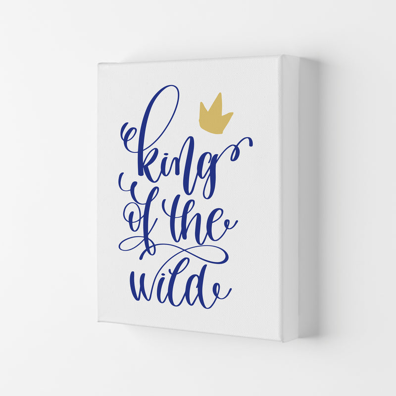 King Of The Wild Blue Framed Typography Wall Art Print Canvas