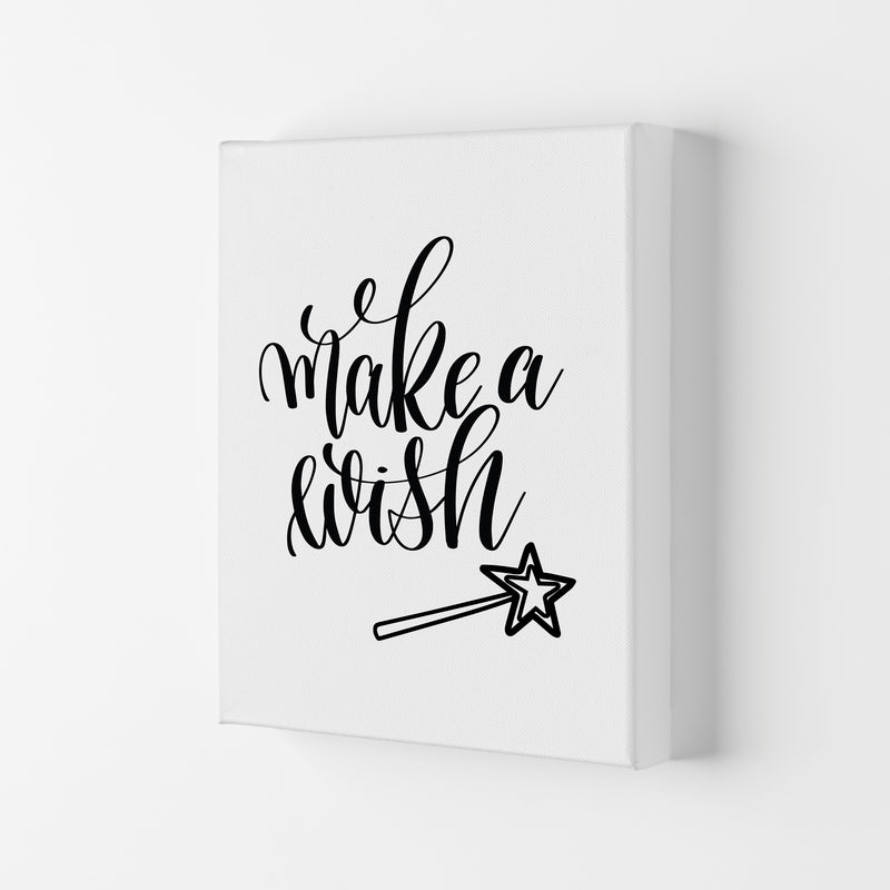 Make A Wish Black Framed Typography Wall Art Print Canvas