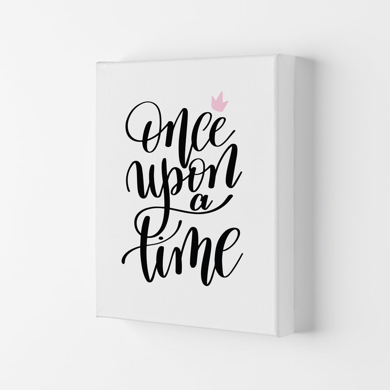 Once Upon A Time Black Framed Typography Wall Art Print Canvas