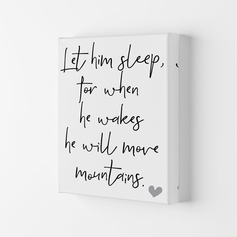 Let Him Sleep Framed Typography Wall Art Print Canvas