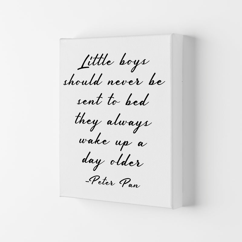 Little Boys Peter Pan Quote Framed Nursey Wall Art Print Canvas