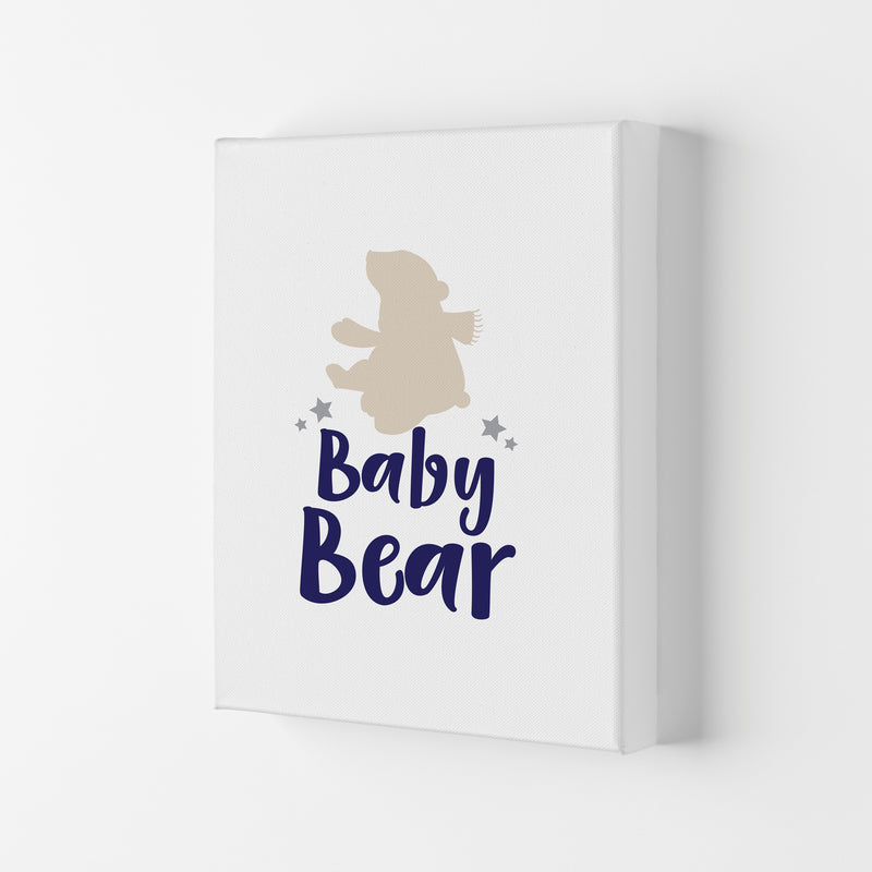 Baby Bear Framed Nursey Wall Art Print Canvas