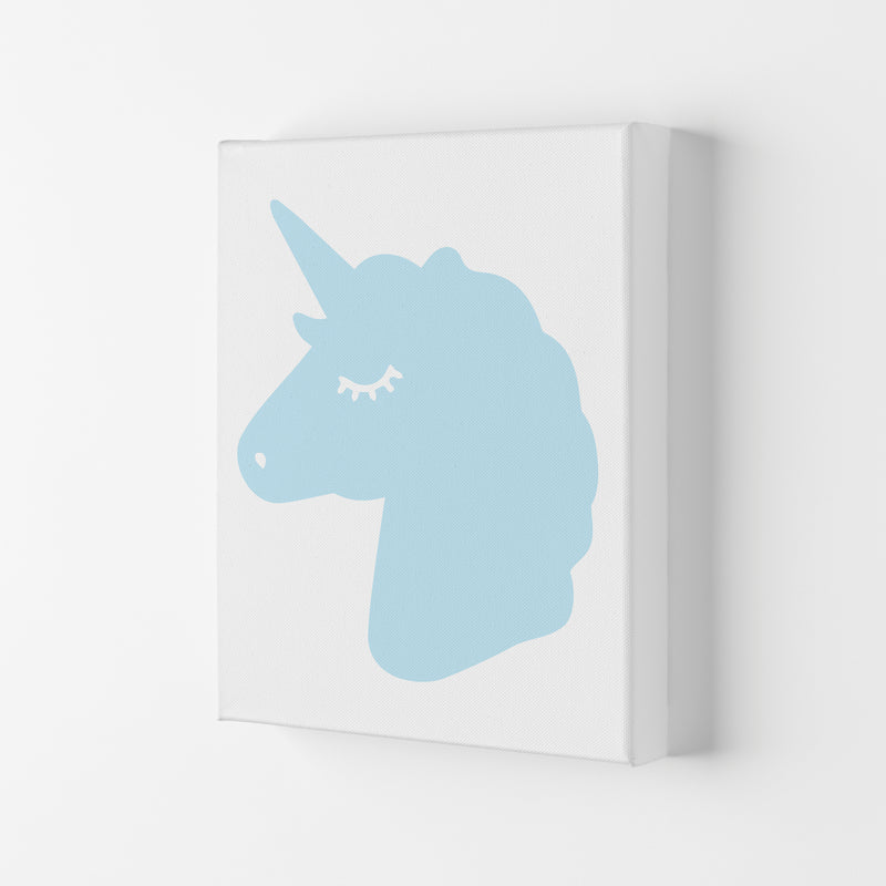 Blue Unicorn Head Modern Print Animal Art Print Canvas