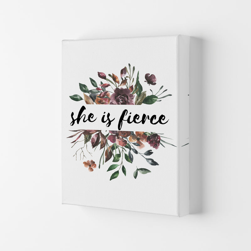 She Is Fierce Mixed Floral Modern Print Canvas