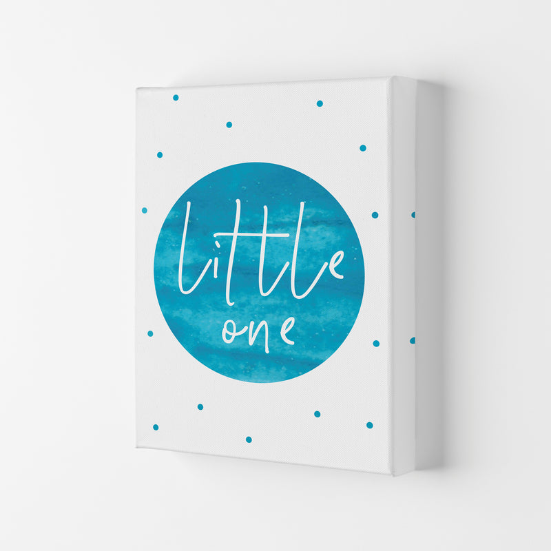 Little One Turquoise Watercolour Modern Print Canvas