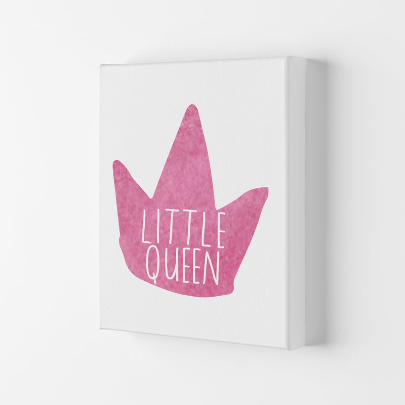 Little Queen Pink Crown Watercolour Modern Print Canvas
