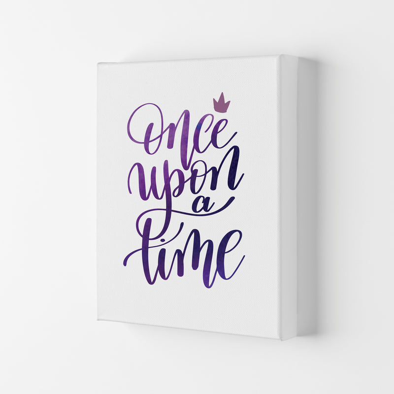 Once Upon A Time Purple Watercolour Modern Print Canvas