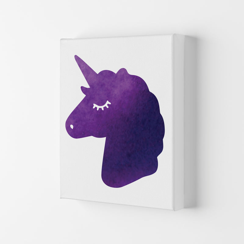 Unicorn Purple Silhouette Watercolour Modern Print Canvas