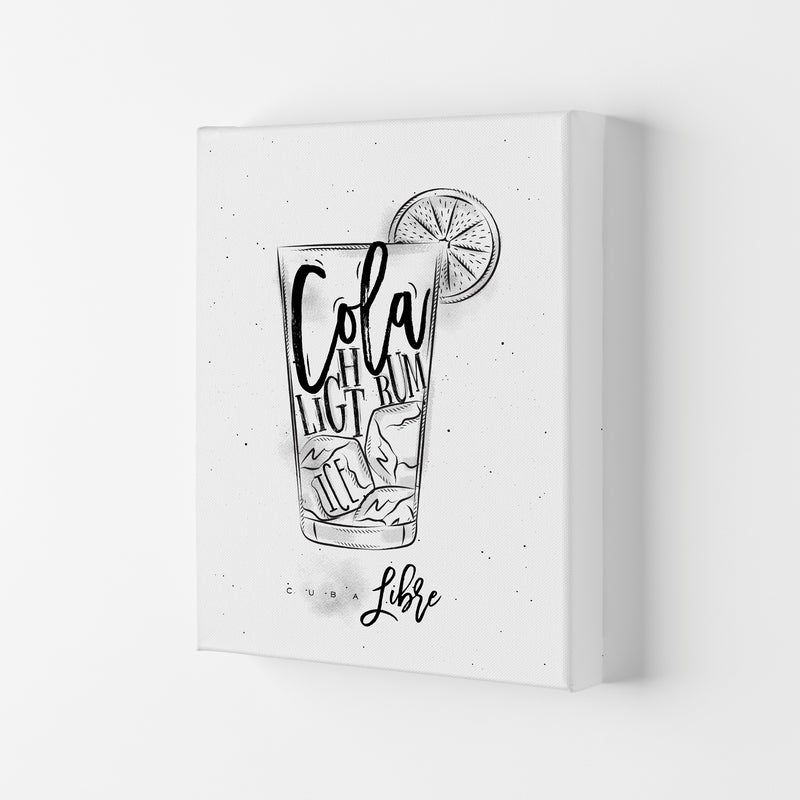 Cuba Libre Cocktail Modern Print, Framed Kitchen Wall Art Canvas