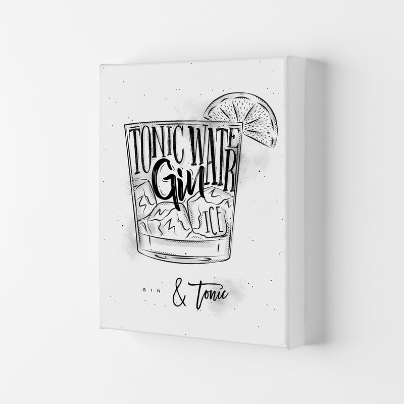 Gin And Tonic Modern Print, Framed Kitchen Wall Art Canvas