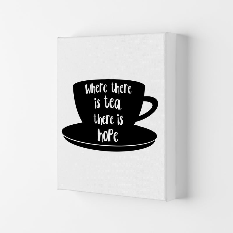 Where There Is Tea There Is Hope Modern Print, Framed Kitchen Wall Art Canvas