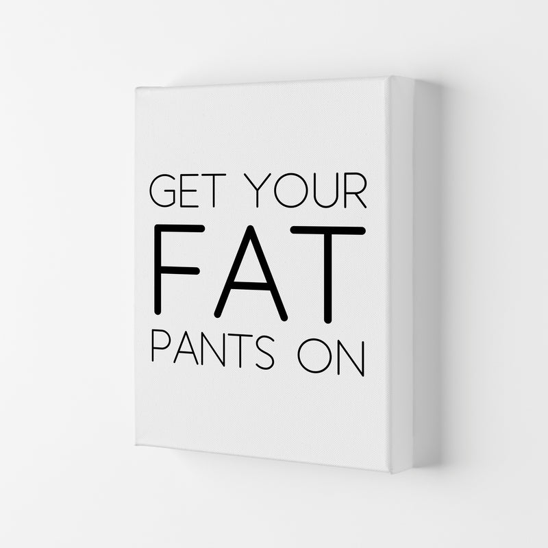Fat Pants Framed Typography Wall Art Print Canvas