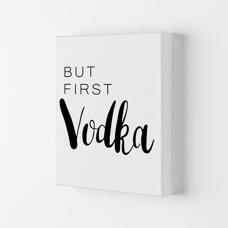 But First Vodka Modern Print, Framed Kitchen Wall Art Canvas