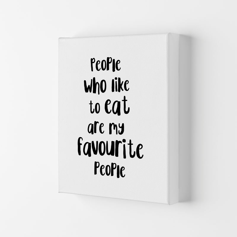 People Who Like To Eat Framed Typography Wall Art Print Canvas
