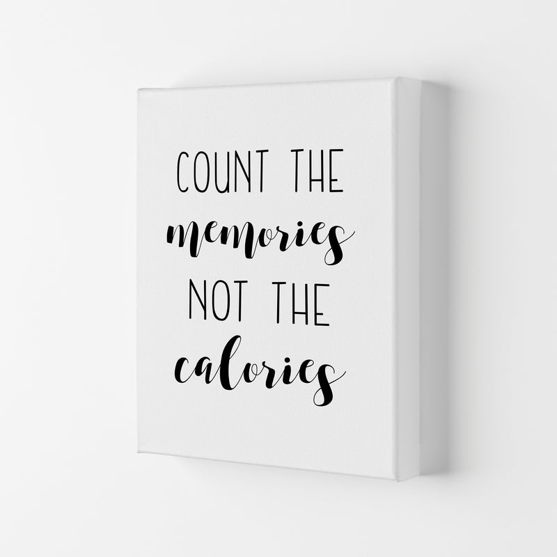 Count The Memories Not The Calories Framed Typography Wall Art Print Canvas