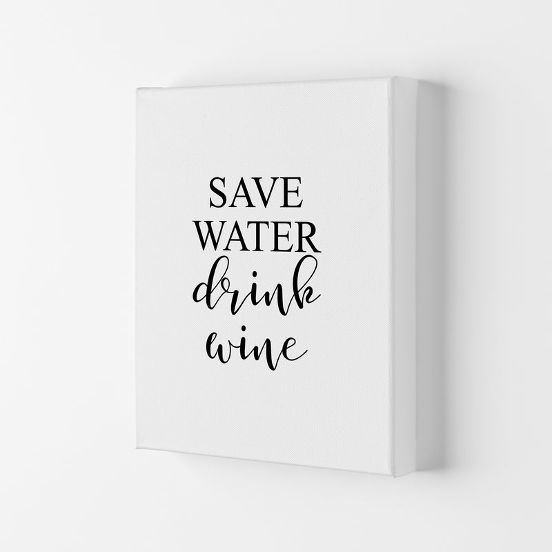 Save Water Drink Wine Modern Print, Framed Kitchen Wall Art Canvas
