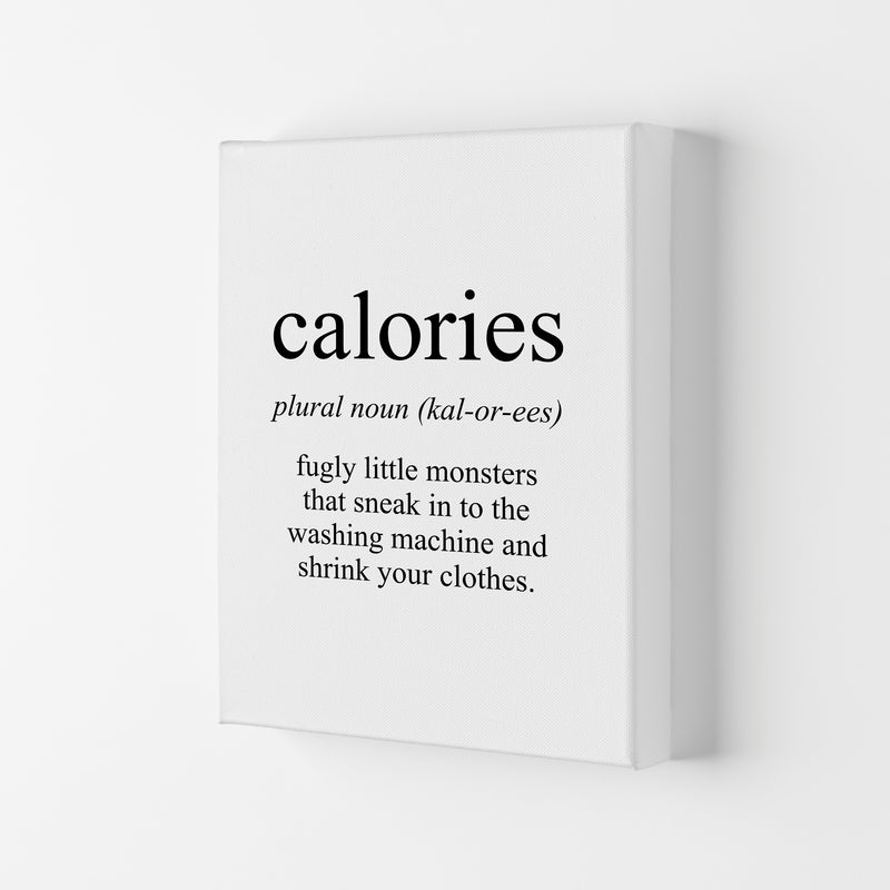 Calories Framed Typography Wall Art Print Canvas